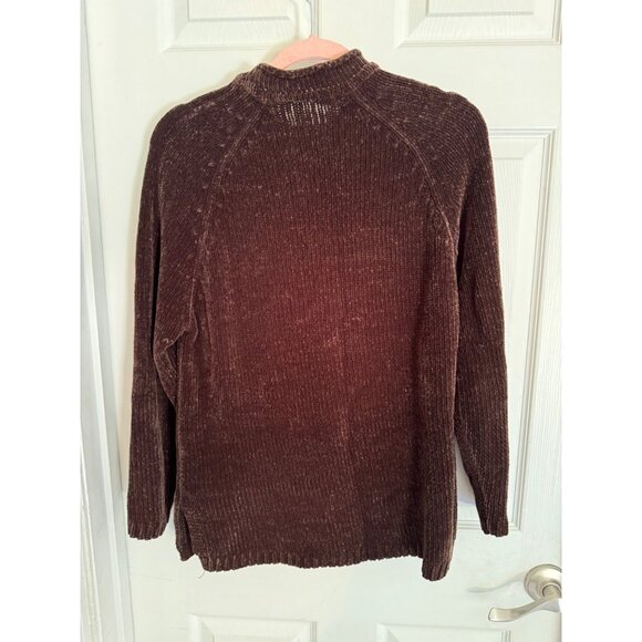 Vintage 90s Carolyn Taylor Essentials Brown Crew Neck Pullover Acrylic Sweater S - Picture 1 of 8